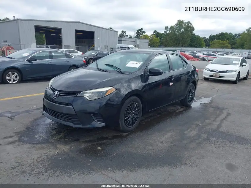 2016 TOYOTA COROLLA VIN 2T1BURHE2GC690609 — фото 2