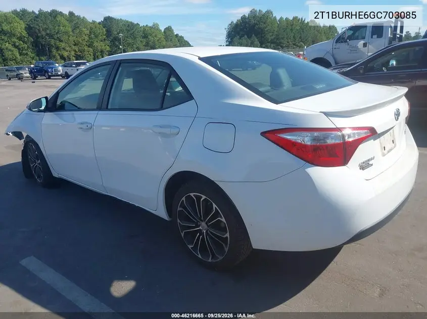 2016 TOYOTA COROLLA VIN 2T1BURHE6GC703085 — фото 3