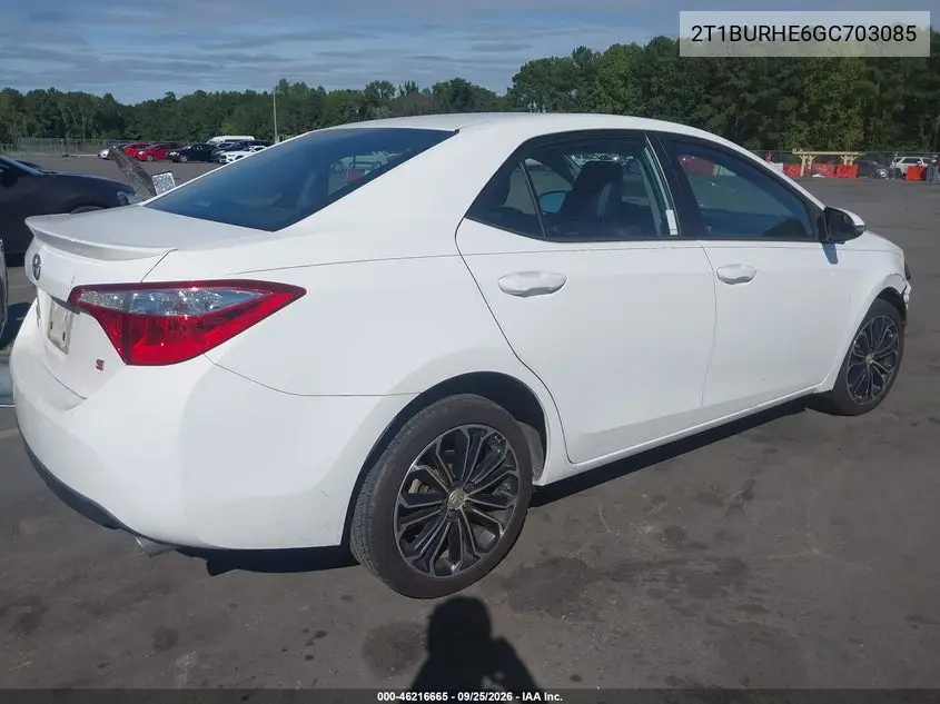 2016 TOYOTA COROLLA VIN 2T1BURHE6GC703085 — фото 4