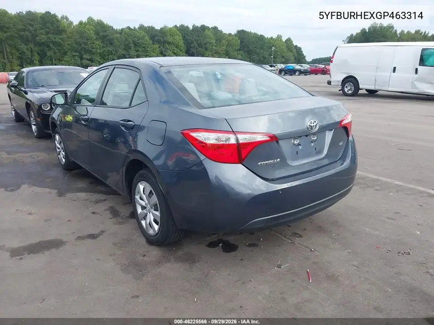 2016 TOYOTA COROLLA VIN 5YFBURHEXGP463314 — фото 3