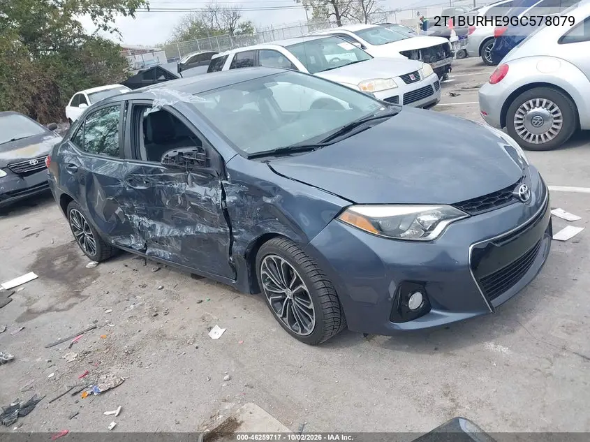 TOYOTA COROLLA 2016, VIN 2T1BURHE9GC578079