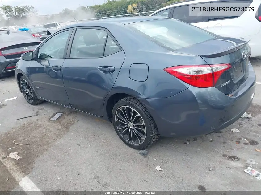 2016 TOYOTA COROLLA VIN 2T1BURHE9GC578079 — фото 3
