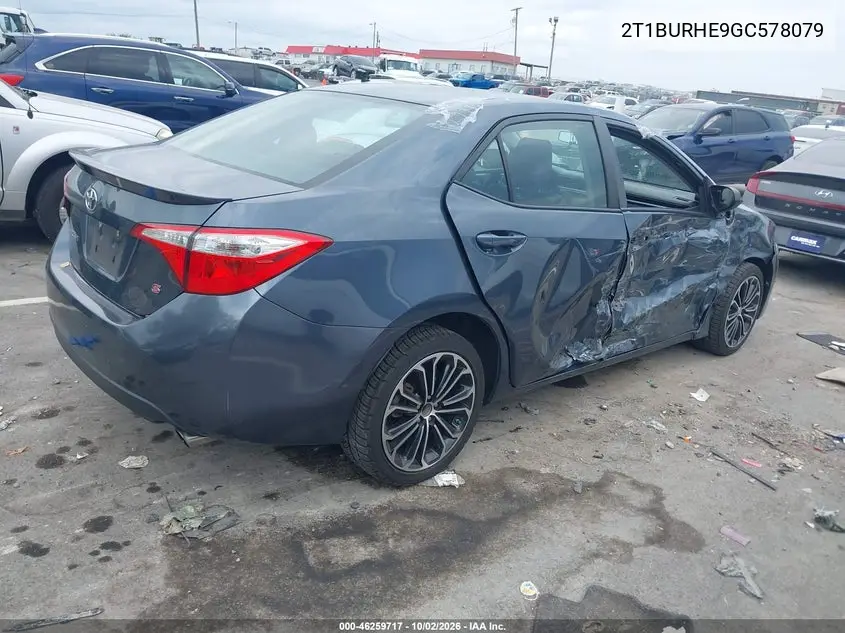 2016 TOYOTA COROLLA VIN 2T1BURHE9GC578079 — фото 4