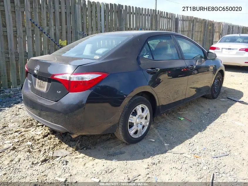 2016 TOYOTA COROLLA VIN 2T1BURHE8GC650020 — фото 4