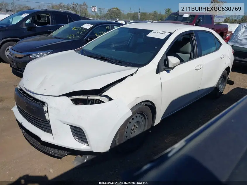 2016 TOYOTA COROLLA VIN 2T1BURHEXGC630769 — фото 2