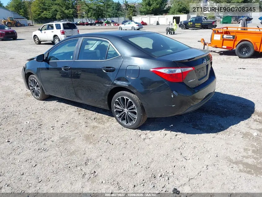 2016 TOYOTA COROLLA VIN 2T1BURHE9GC708345 — фото 3