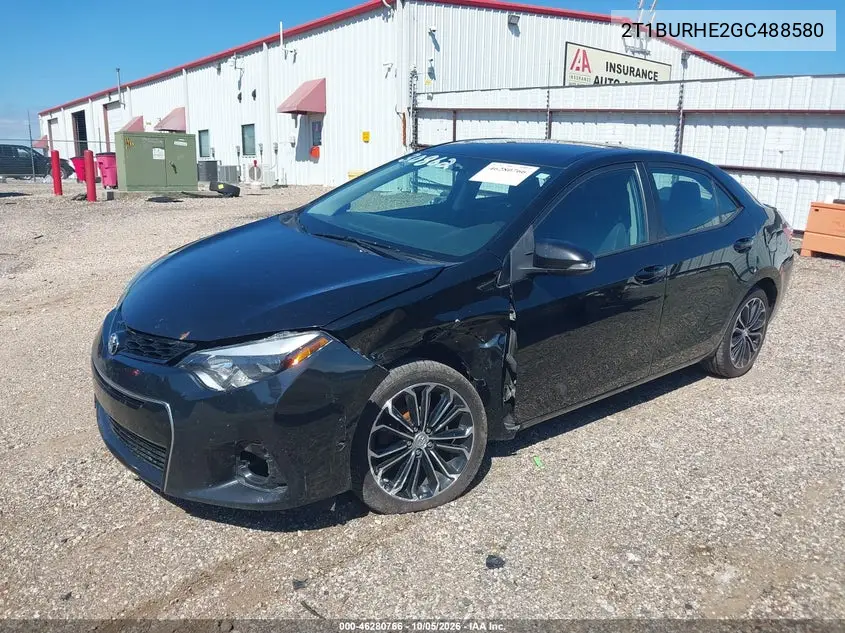 2016 TOYOTA COROLLA VIN 2T1BURHE2GC488580 — фото 2