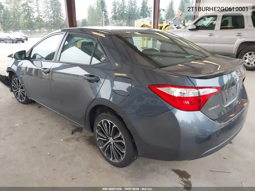 2016 TOYOTA COROLLA VIN 2T1BURHE2GC610001 — фото 3