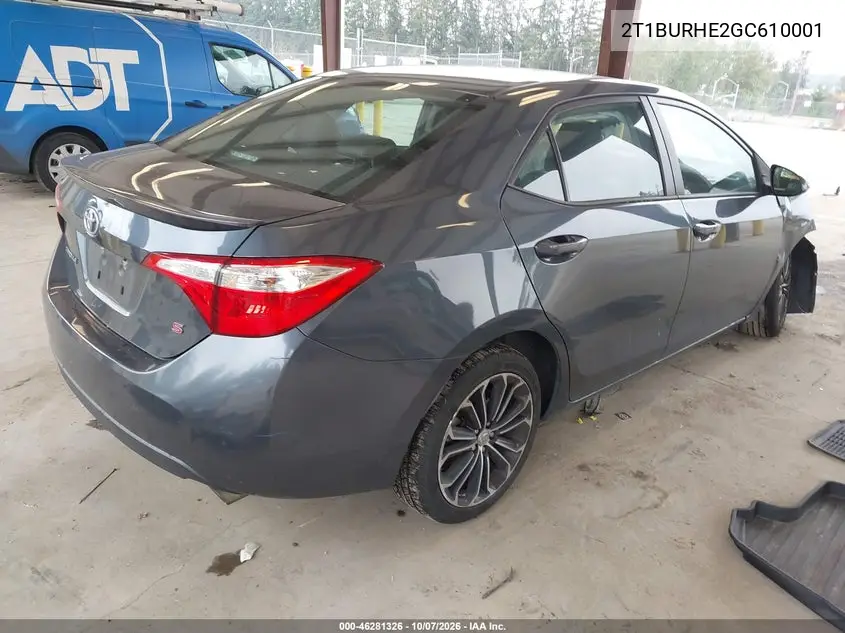 2016 TOYOTA COROLLA VIN 2T1BURHE2GC610001 — фото 4