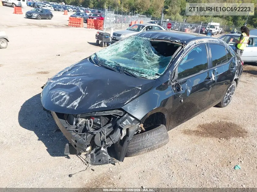 2016 TOYOTA COROLLA VIN 2T1BURHE1GC692223 — фото 2