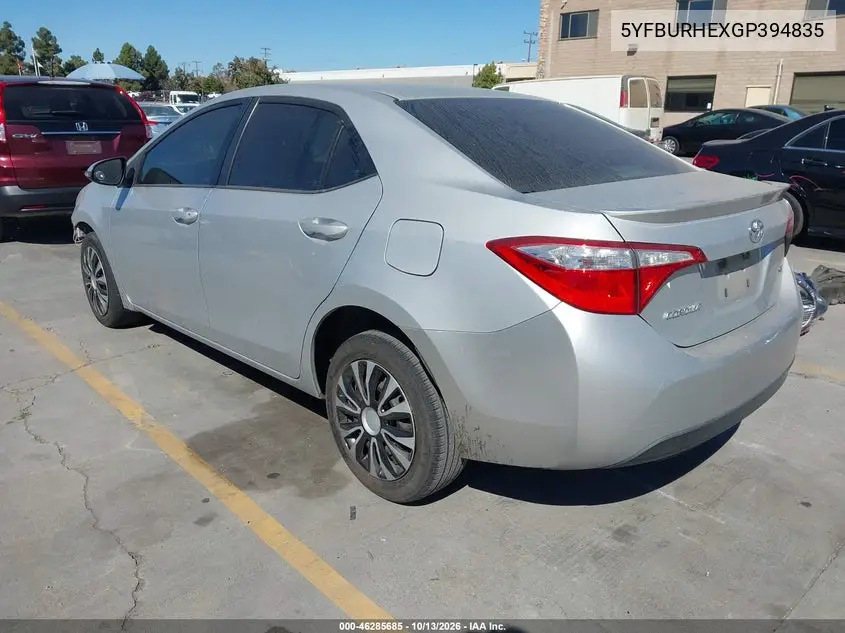 2016 TOYOTA COROLLA VIN 5YFBURHEXGP394835 — фото 3