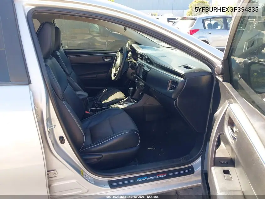 2016 TOYOTA COROLLA VIN 5YFBURHEXGP394835 — фото 5