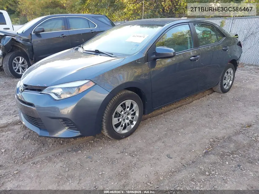 2016 TOYOTA COROLLA VIN 2T1BURHE3GC586467 — фото 2