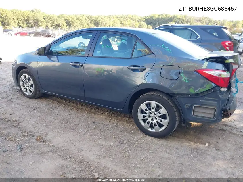 2016 TOYOTA COROLLA VIN 2T1BURHE3GC586467 — фото 3