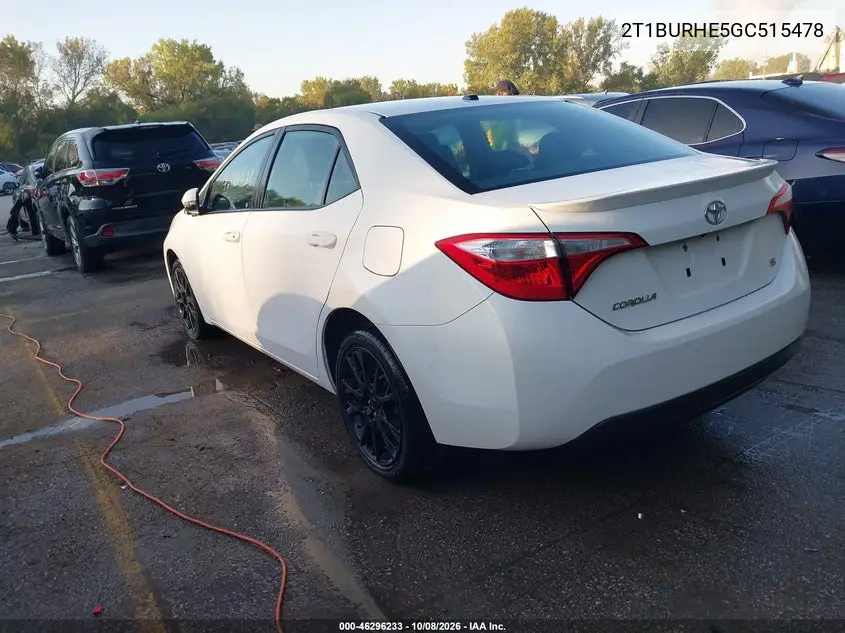 2016 TOYOTA COROLLA VIN 2T1BURHE5GC515478 — фото 3