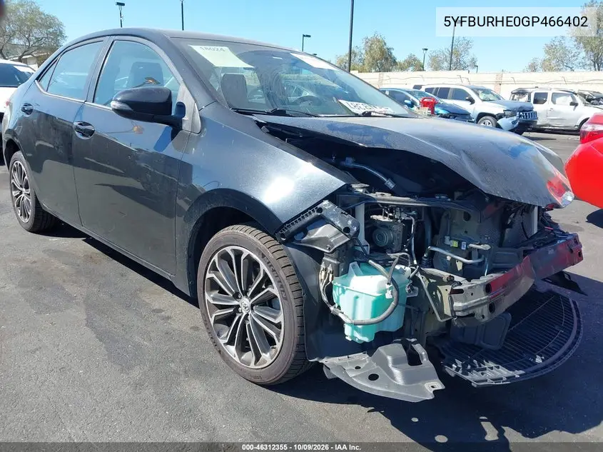 TOYOTA COROLLA 2016, VIN 5YFBURHE0GP466402