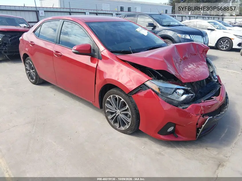 TOYOTA COROLLA 2016, VIN 5YFBURHE3GP568857