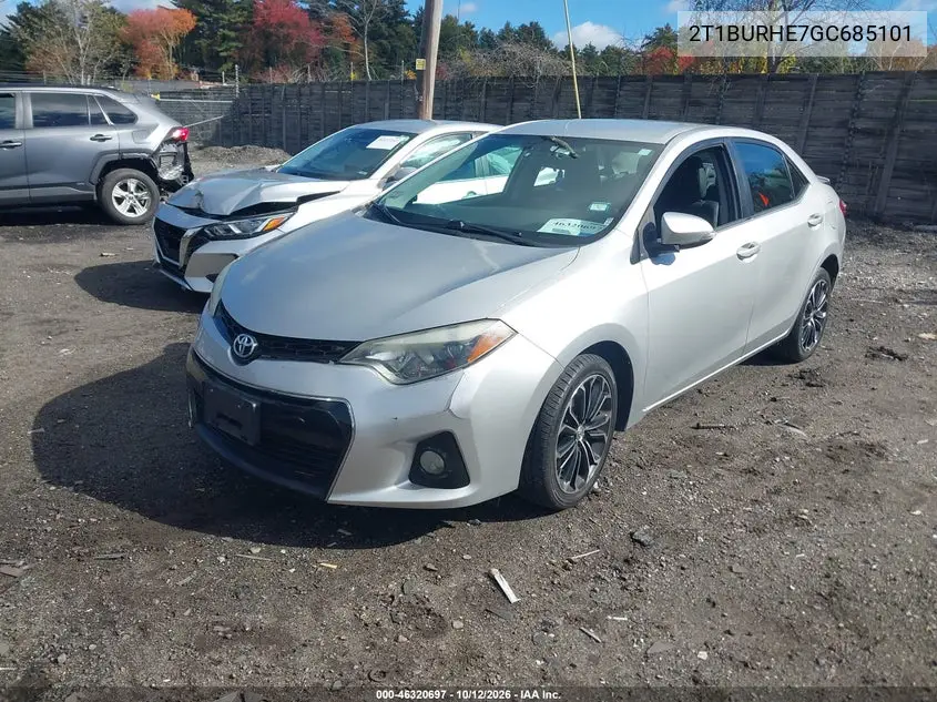 2016 TOYOTA COROLLA VIN 2T1BURHE7GC685101 — фото 2