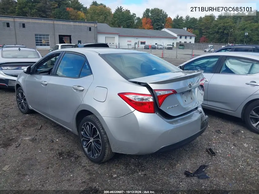 2016 TOYOTA COROLLA VIN 2T1BURHE7GC685101 — фото 3