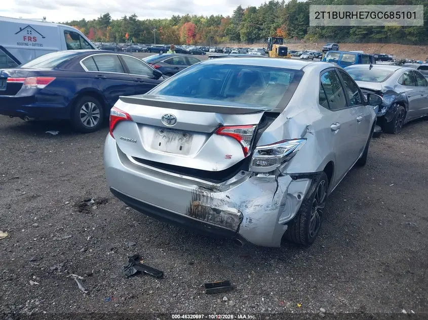 2016 TOYOTA COROLLA VIN 2T1BURHE7GC685101 — фото 4