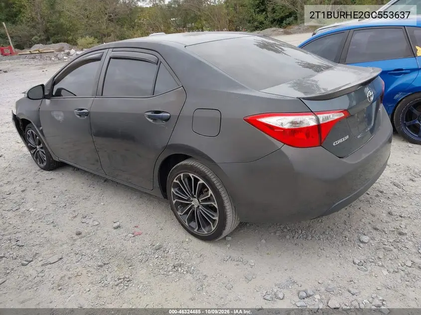 2016 TOYOTA COROLLA VIN 2T1BURHE2GC553637 — фото 3
