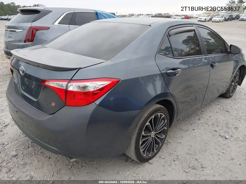 2016 TOYOTA COROLLA VIN 2T1BURHE2GC553637 — фото 4