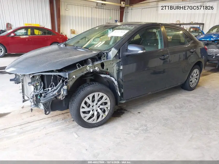2016 TOYOTA COROLLA VIN 2T1BURHE7GC571826 — фото 2