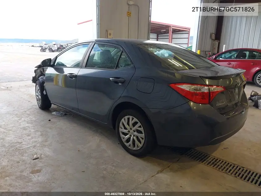 2016 TOYOTA COROLLA VIN 2T1BURHE7GC571826 — фото 3