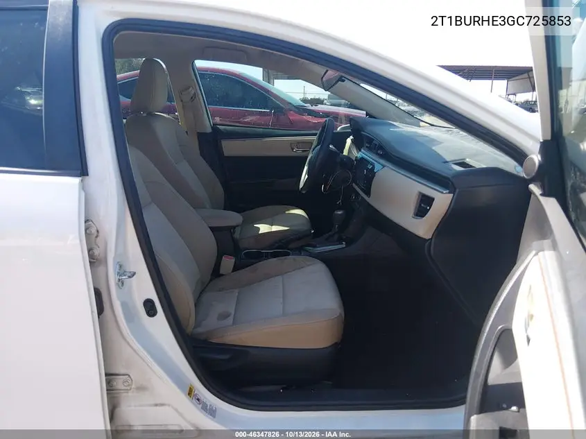 2016 TOYOTA COROLLA VIN 2T1BURHE3GC725853 — фото 5