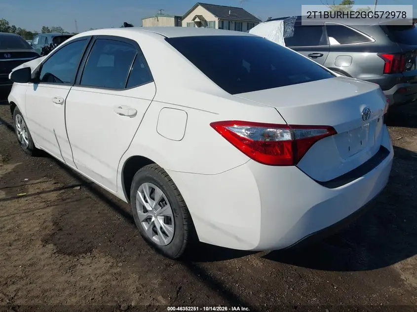 2016 TOYOTA COROLLA VIN 2T1BURHE2GC572978 — фото 3