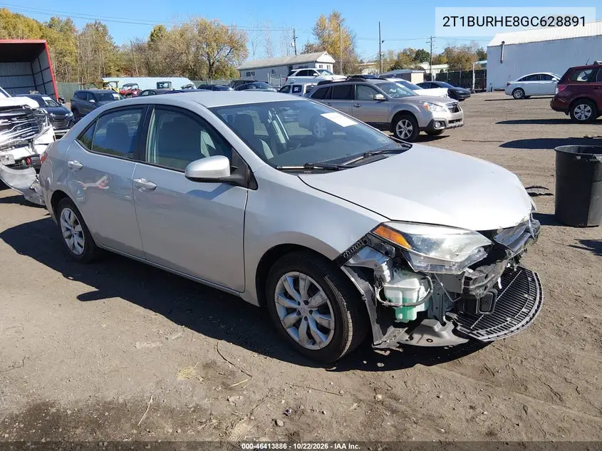 TOYOTA COROLLA 2016, VIN 2T1BURHE8GC628891