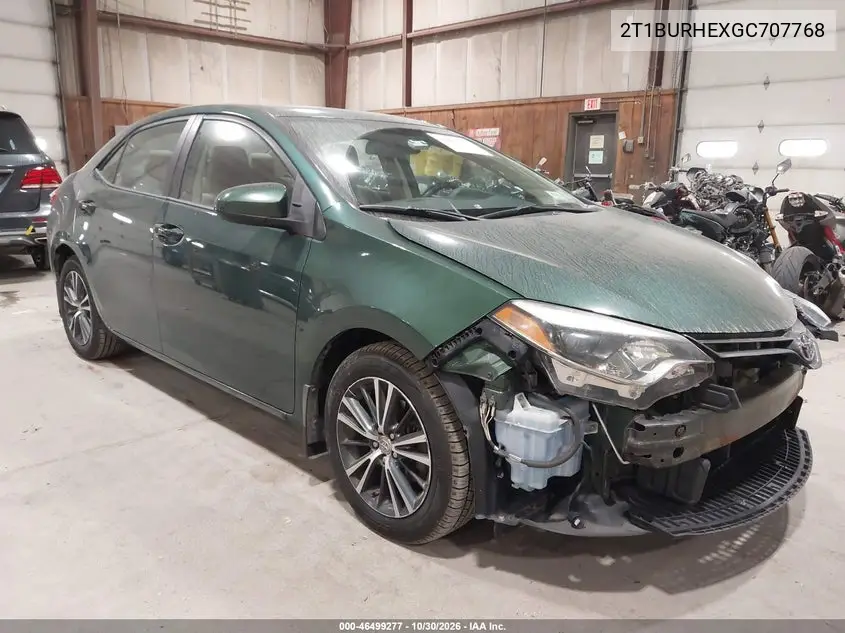 TOYOTA COROLLA 2016, VIN 2T1BURHEXGC707768