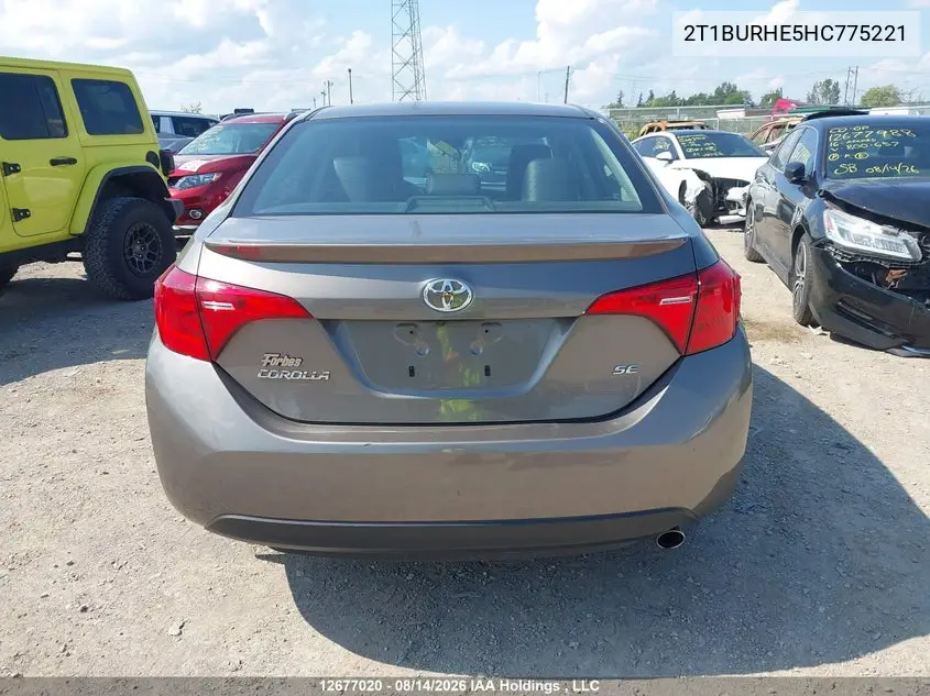 2017 TOYOTA COROLLA VIN 2T1BURHE5HC775221 — фото 16