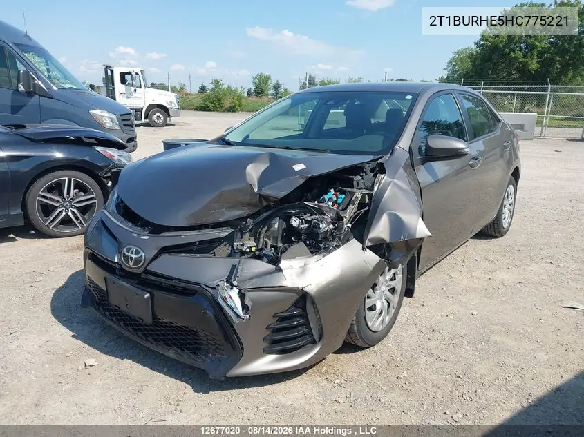 2017 TOYOTA COROLLA VIN 2T1BURHE5HC775221 — фото 2