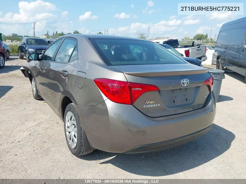 2017 TOYOTA COROLLA VIN 2T1BURHE5HC775221 — фото 3