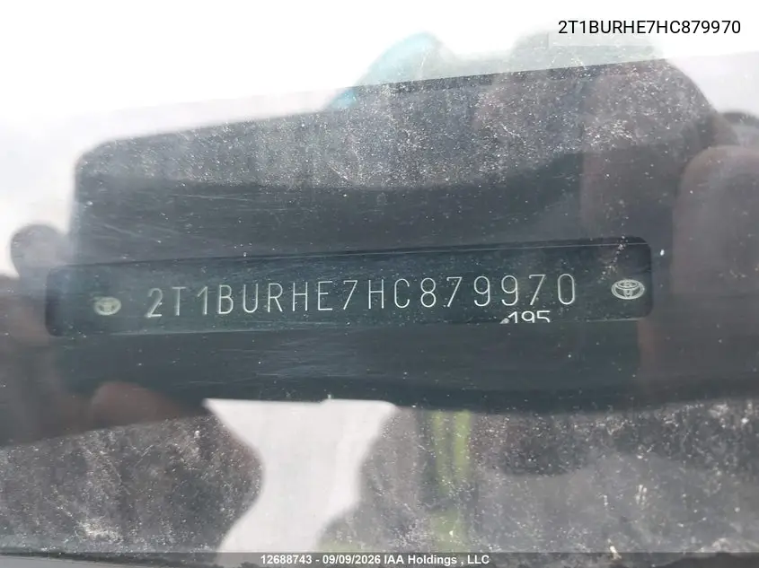 2017 TOYOTA COROLLA VIN 2T1BURHE7HC879970 — фото 15