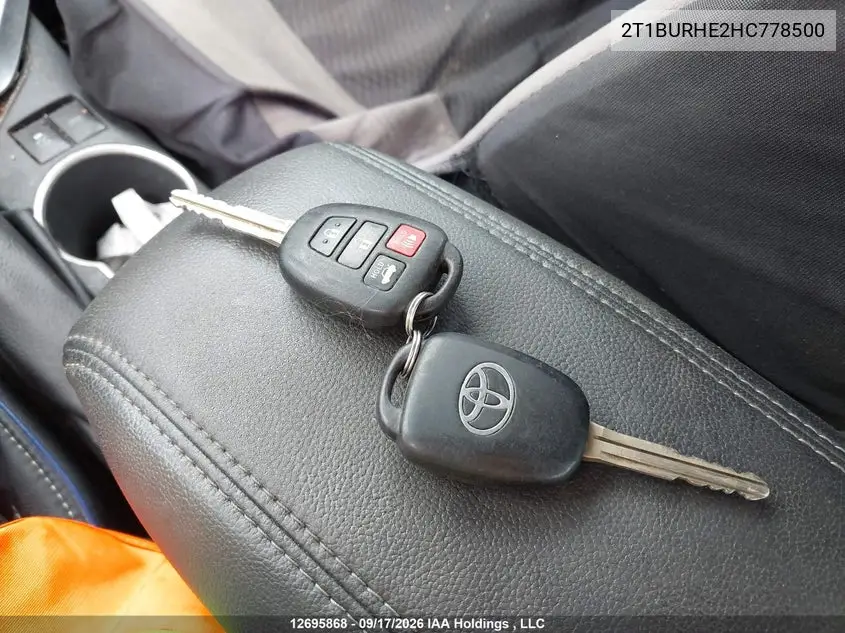 2017 TOYOTA COROLLA VIN 2T1BURHE2HC778500 — фото 11