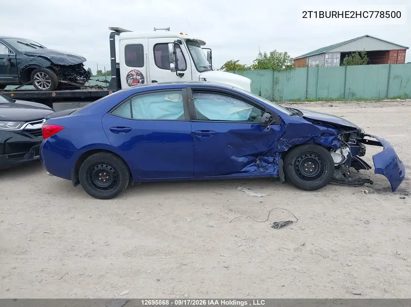 2017 TOYOTA COROLLA VIN 2T1BURHE2HC778500 — фото 13
