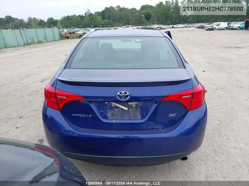 2017 TOYOTA COROLLA VIN 2T1BURHE2HC778500 — фото 16