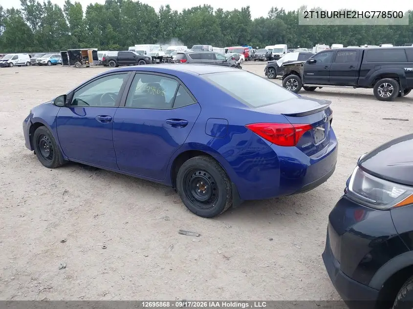 2017 TOYOTA COROLLA VIN 2T1BURHE2HC778500 — фото 3