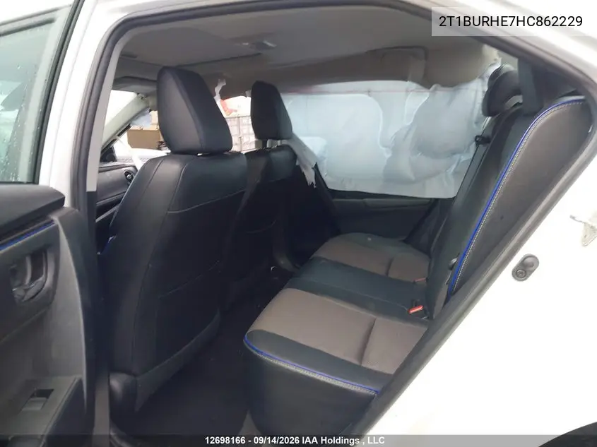 2017 TOYOTA COROLLA VIN 2T1BURHE7HC862229 — фото 8