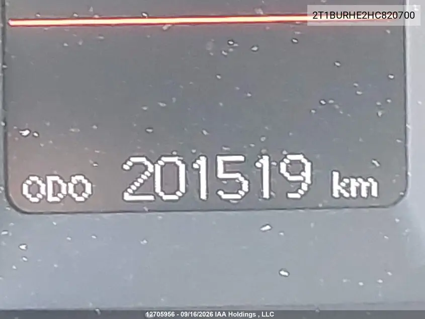 2017 TOYOTA COROLLA VIN 2T1BURHE2HC820700 — фото 14