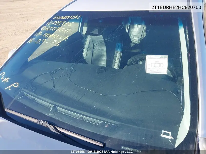 2017 TOYOTA COROLLA VIN 2T1BURHE2HC820700 — фото 16