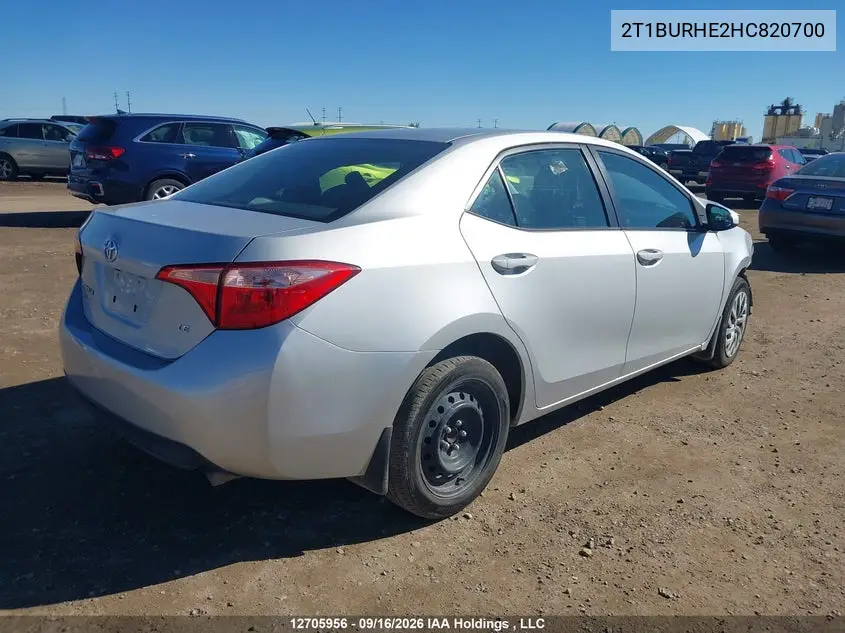2017 TOYOTA COROLLA VIN 2T1BURHE2HC820700 — фото 4