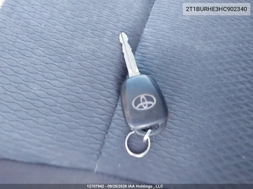 2017 TOYOTA COROLLA VIN 2T1BURHE3HC902340 — фото 11