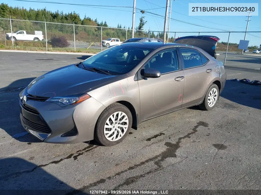 2017 TOYOTA COROLLA VIN 2T1BURHE3HC902340 — фото 2