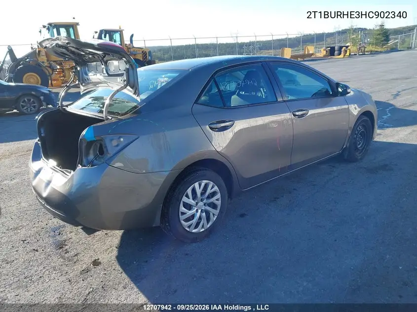2017 TOYOTA COROLLA VIN 2T1BURHE3HC902340 — фото 4
