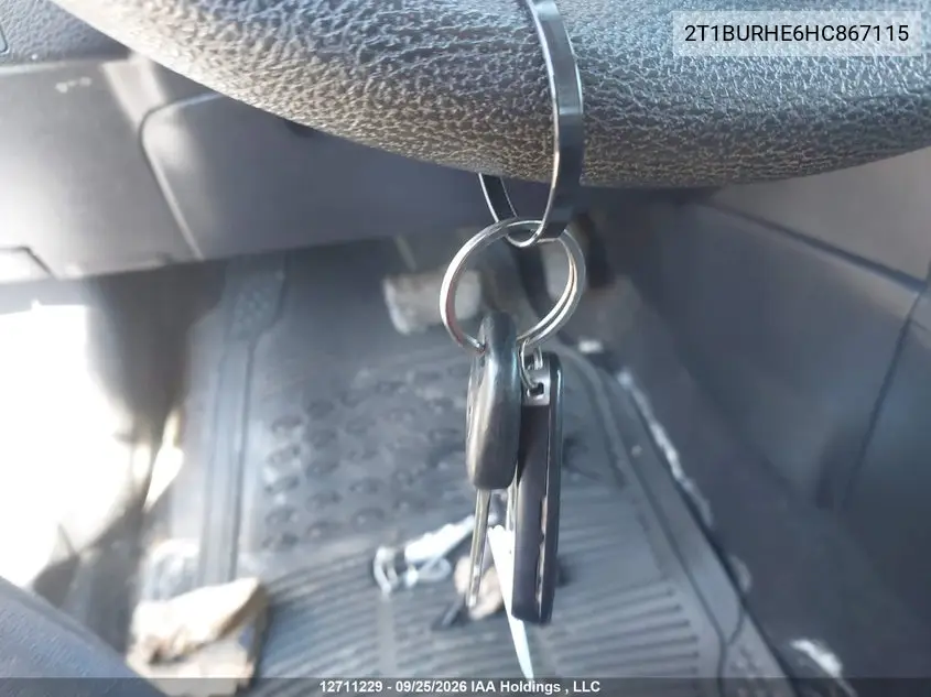 2017 TOYOTA COROLLA VIN 2T1BURHE6HC867115 — фото 11