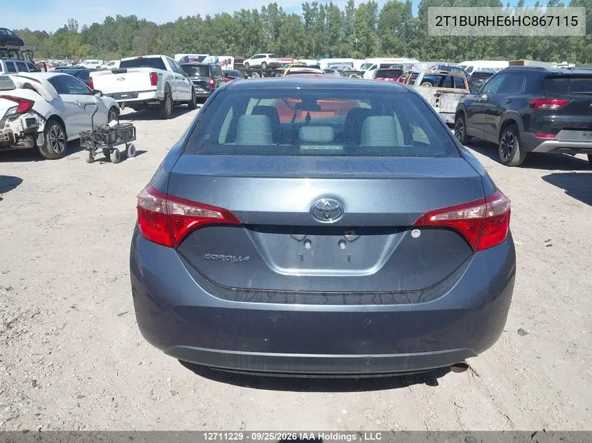 2017 TOYOTA COROLLA VIN 2T1BURHE6HC867115 — фото 17