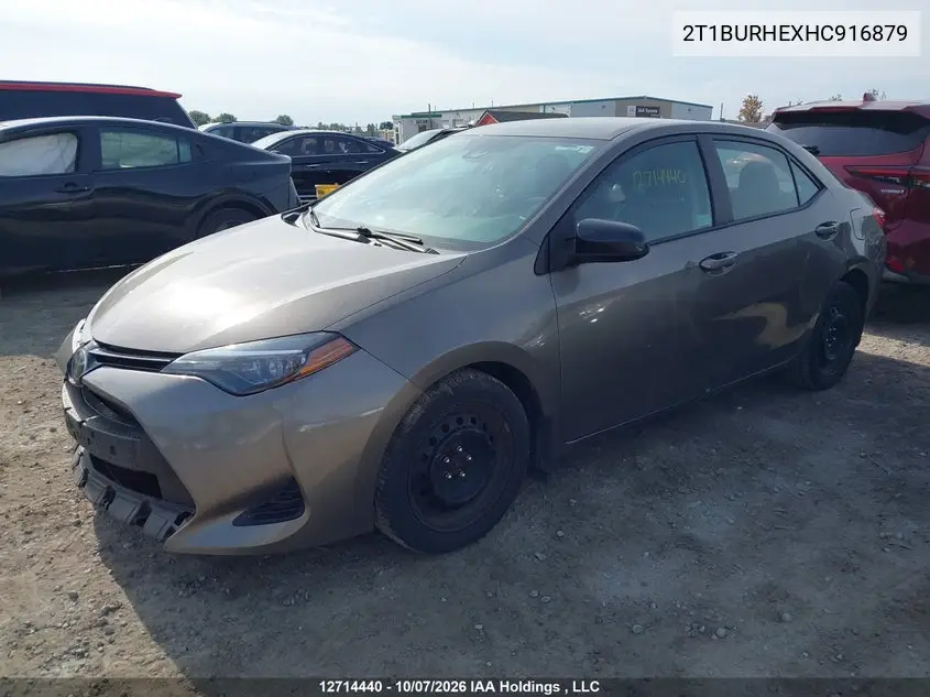 2017 TOYOTA COROLLA VIN 2T1BURHEXHC916879 — фото 2